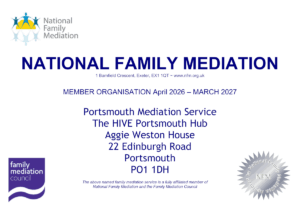 Certificate of member organisation of National Family Mediation